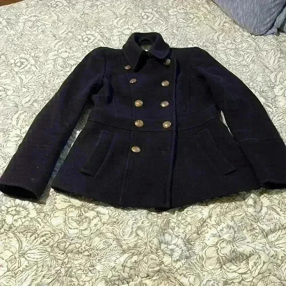 Jcrew Nello Gori stadium cloth navy blue peacoat - Picture 2 of 8